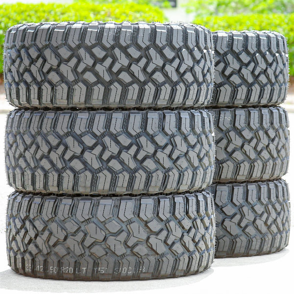 Tesche Tires Ridge Blade X/MT LT33x12.50R20 119Q Load F All-Season Mud-Terrain Tires — Set of 6