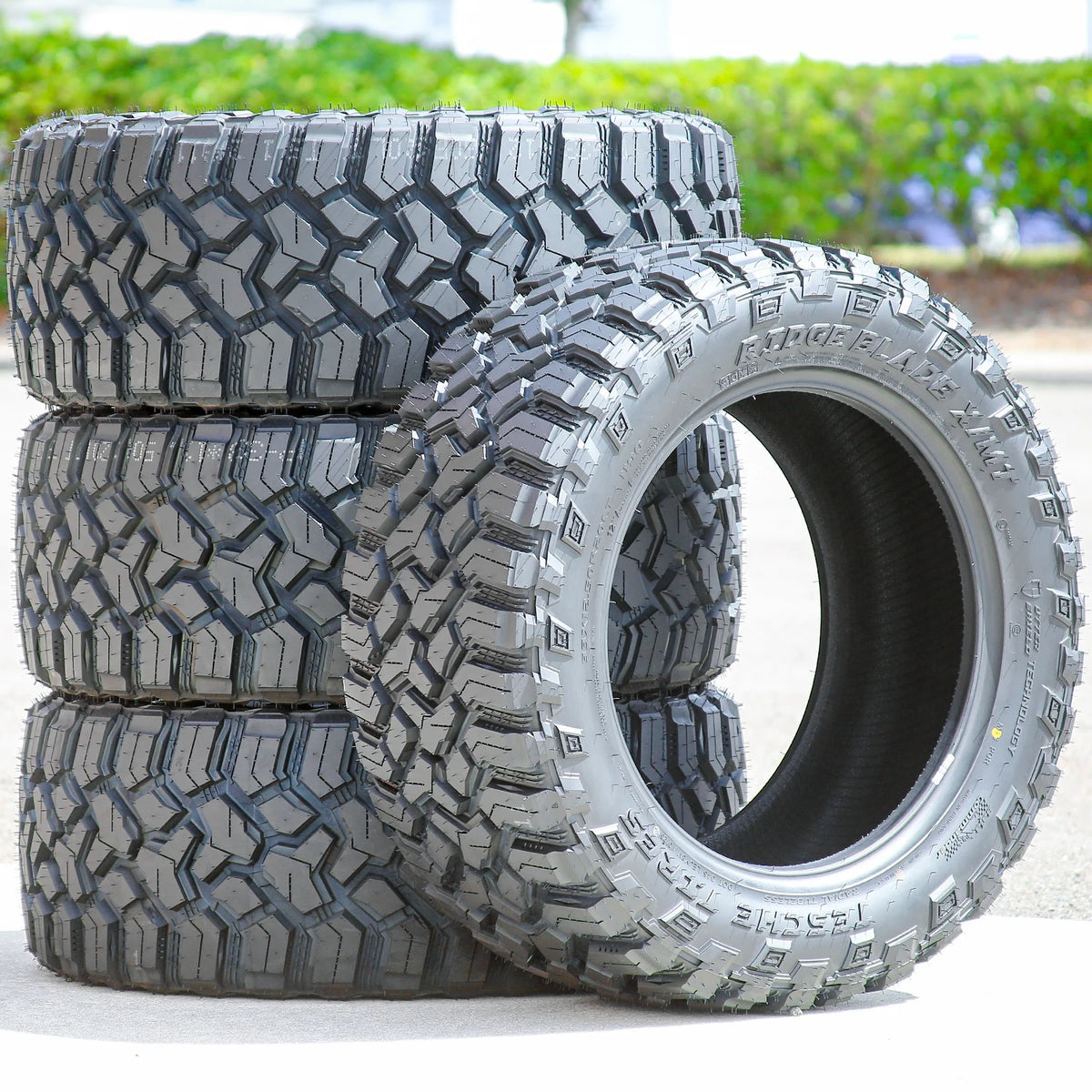 Tesche Tires Ridge Blade X/MT LT33x12.50R20 119Q Load F All-Season Mud-Terrain Tires — Set of 4