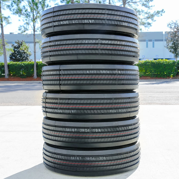 Roundrule Xtra All Steel ST235/85R16 Load G Trailer Tires — Set of 6