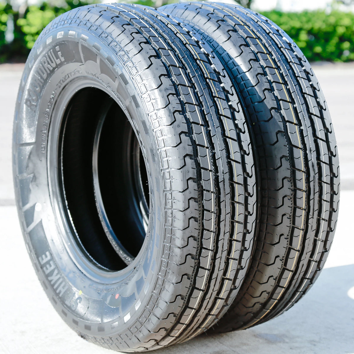 Roundrule ST Hikee Semi Steel ST225/75R15 117/112L Load E Trailer Tires — Set of 2
