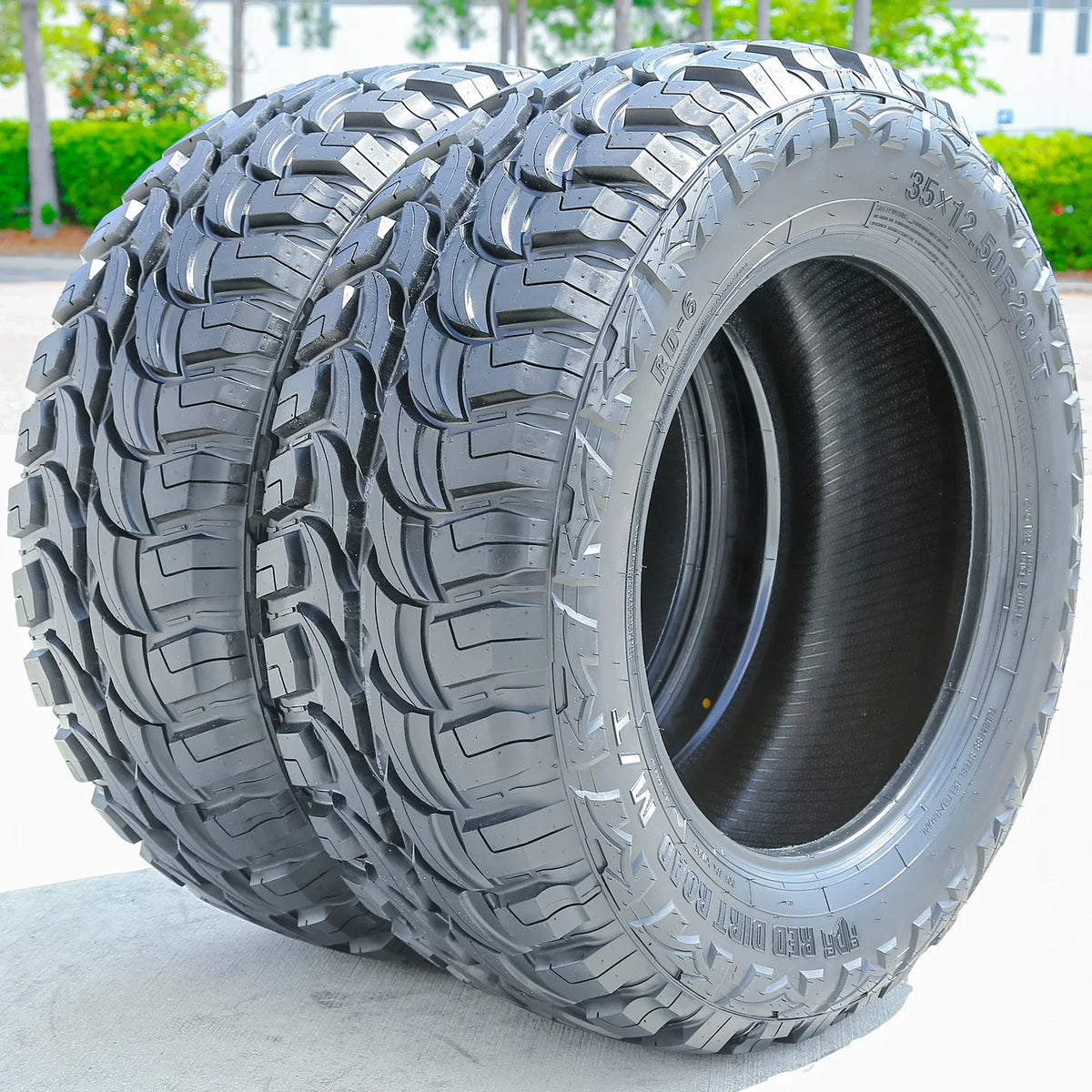 Red Dirt Road RD-6 M/T LT35x12.50R20 121Q Load E All-Season Mud-Terrain Tires — Set of 2