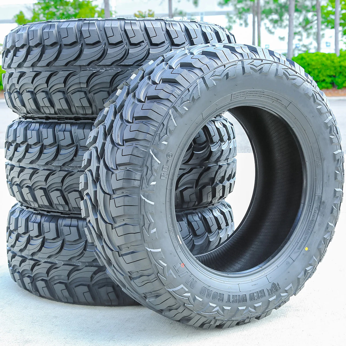 Red Dirt Road RD-6 M/T LT35x12.50R22 117Q Load E All-Season Mud-Terrain Tires — Set of 4