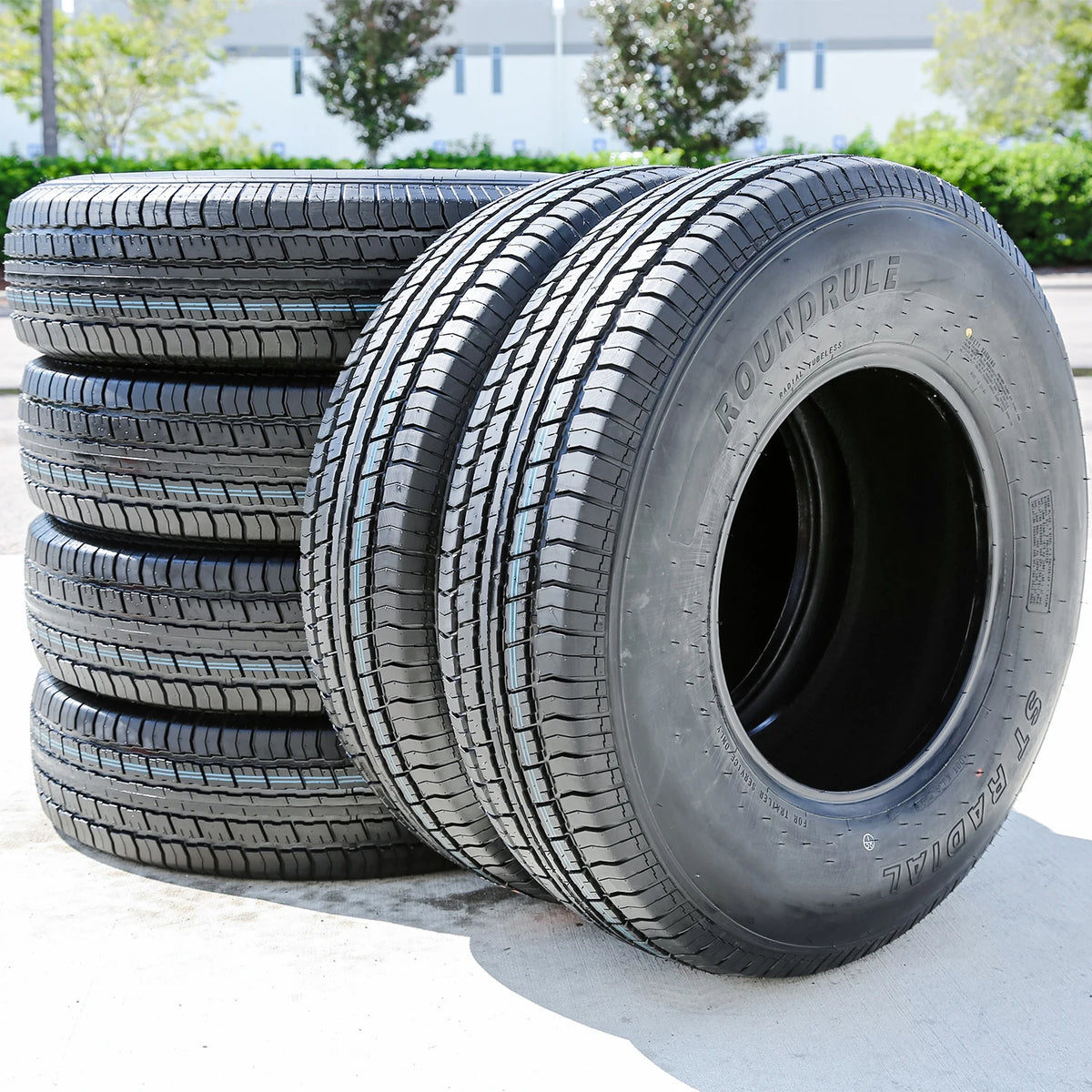 Roundrule ST Radial ST235/85R16 128/124L Load F Trailer Tires — Set of 6