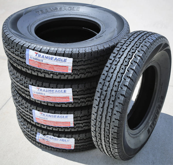 Transeagle ST Radial II Steel Belted ST225/75R15 Load E Trailer Tires — Set of 5