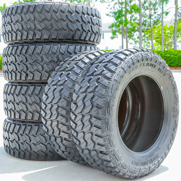 Red Flame RD-X MT LT35x12.50R20 121Q Load E All-Season Mud-Terrain Tires — Set of 6