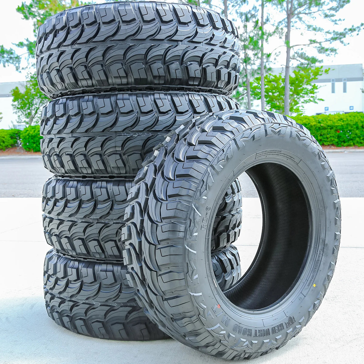 Red Dirt Road RD-6 M/T LT33x12.50R22 109Q Load E All-Season Mud-Terrain Tires — Set of 5