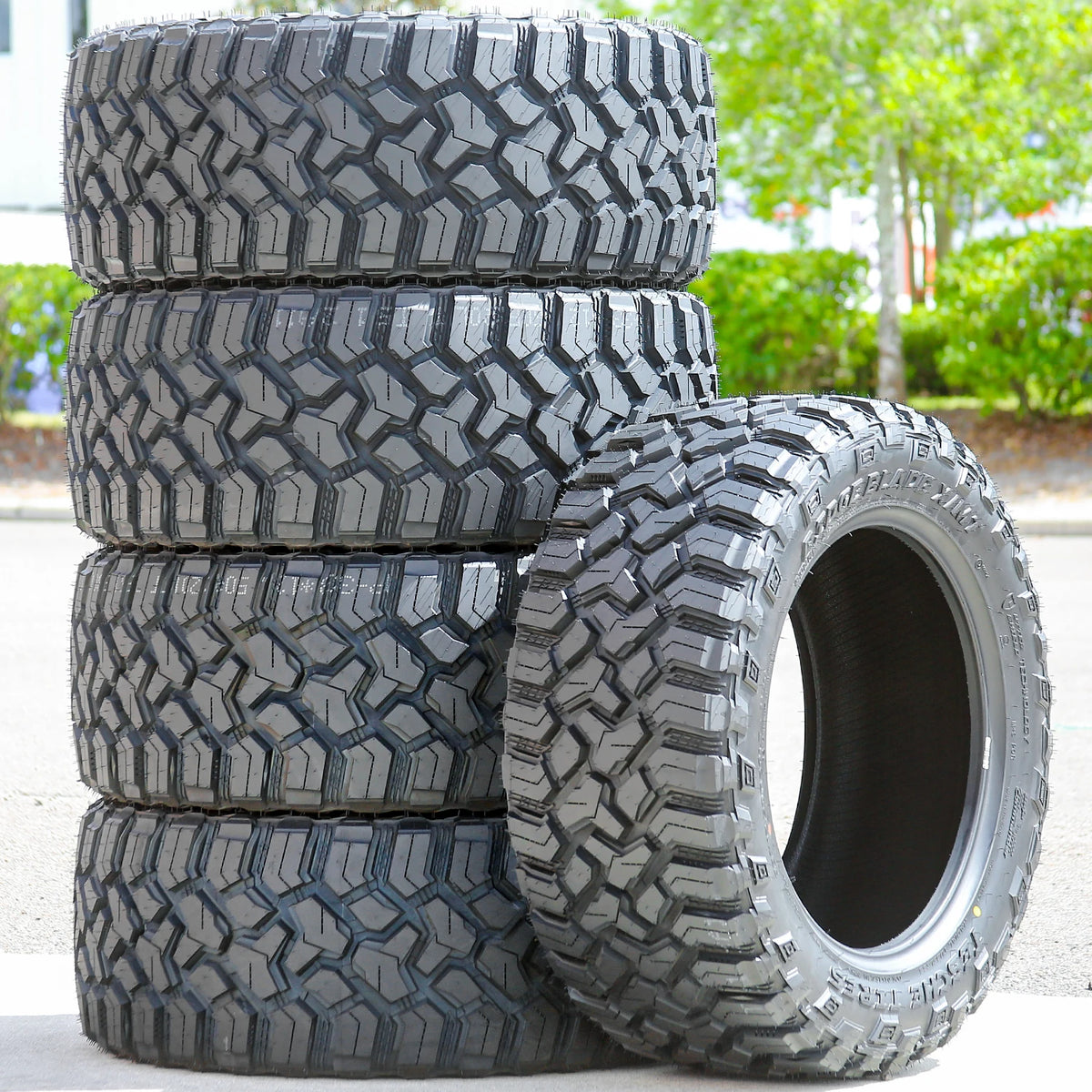 Tesche Tires Ridge Blade X/MT LT33x12.50R20 119Q Load F All-Season Mud-Terrain Tires — Set of 5