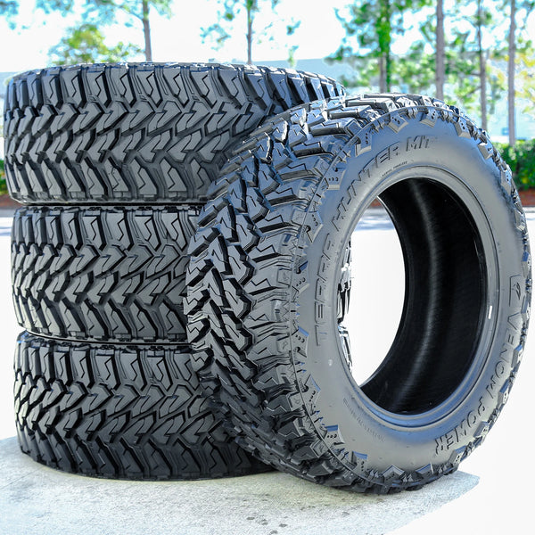 Venom Power Terra Hunter M/T LT33x12.50R17 120Q Load E All-Season Mud-Terrain Tires — Set of 4