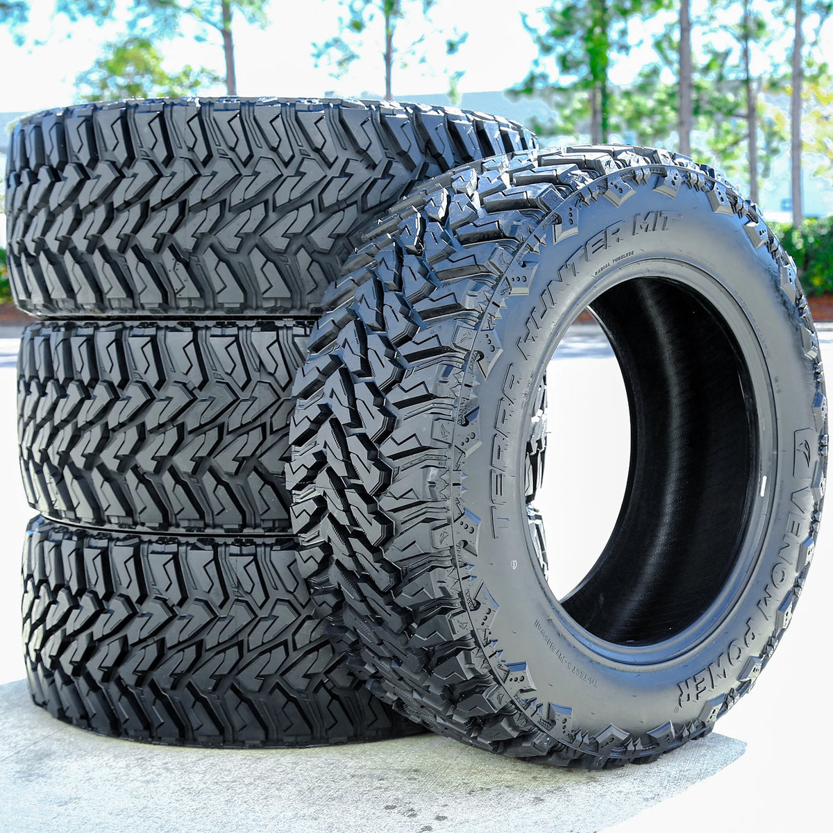 Venom Power Terra Hunter M/T LT275/55R20 120Q Load E All-Season Mud-Terrain Tires — Set of 4