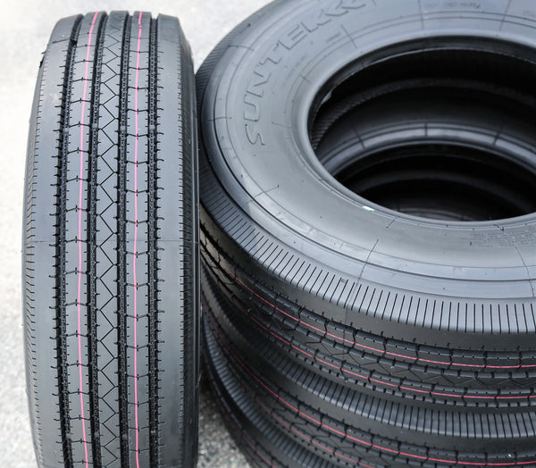 Suntek HD Trail + All Steel ST235/80R16 Load H Trailer Tires — Set of 5