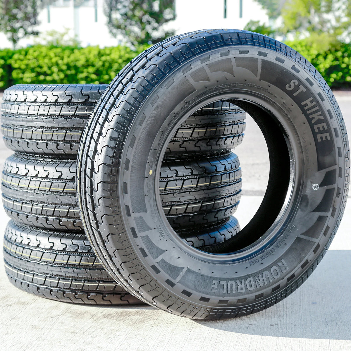 Roundrule ST Hikee Semi Steel ST235/80R16 Load E Trailer Tires — Set of 4