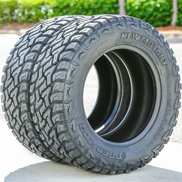 Predator New Mutant X-RT 35x12.50R20 125Q Load F All-Season Rugged-Terrain Tires — Set of 2