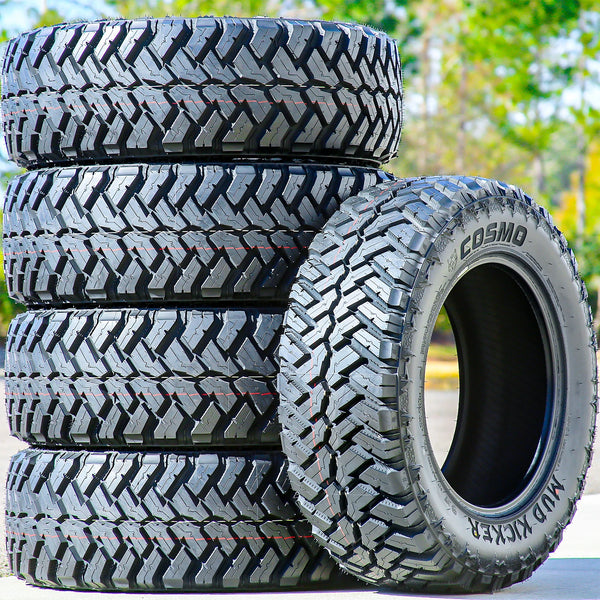 Cosmo Mud Kicker 37x13.50R20 128Q Load F All-Season Mud-Terrain Tires — Set of 5