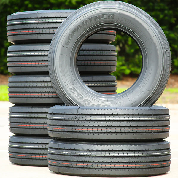 Copartner CP962 235/75R17.5 132/129M Load H Steer All-Season Commercial Tires — Set of 8