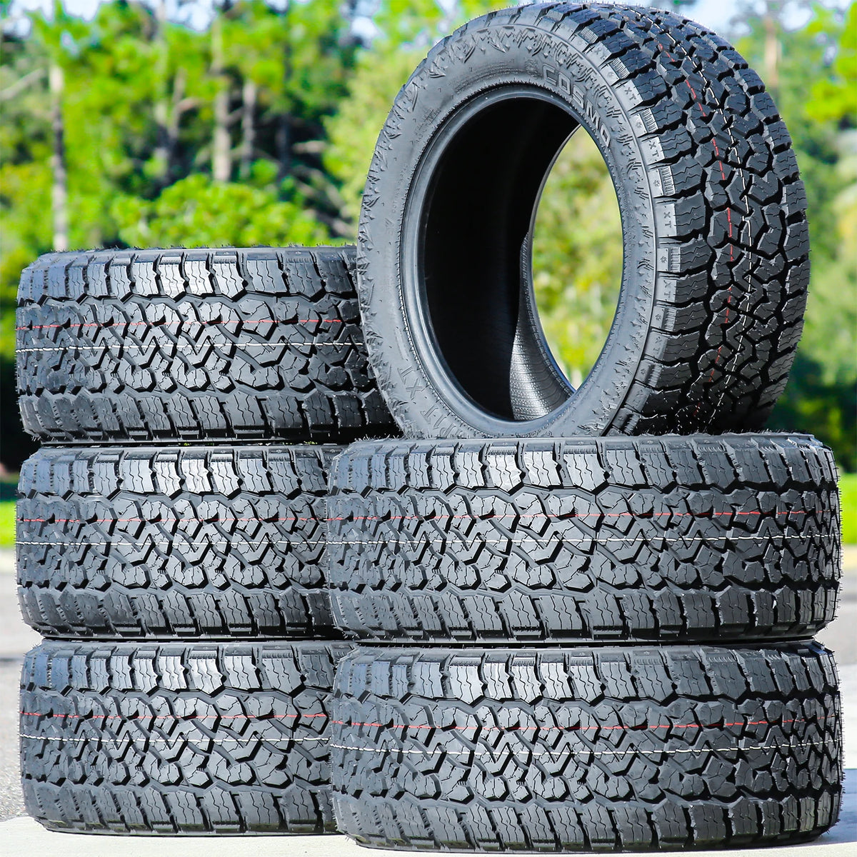 Cosmo Gripit XT 33x12.50R22 114R Load F All-Season Extreme-Terrain Tires — Set of 6