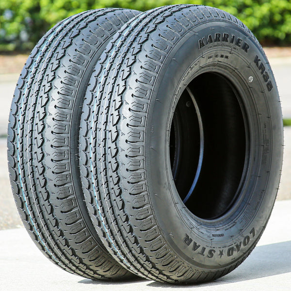 Loadstar Karrier KR35 ST205/75R15 Load D Trailer Tires — Set of 2