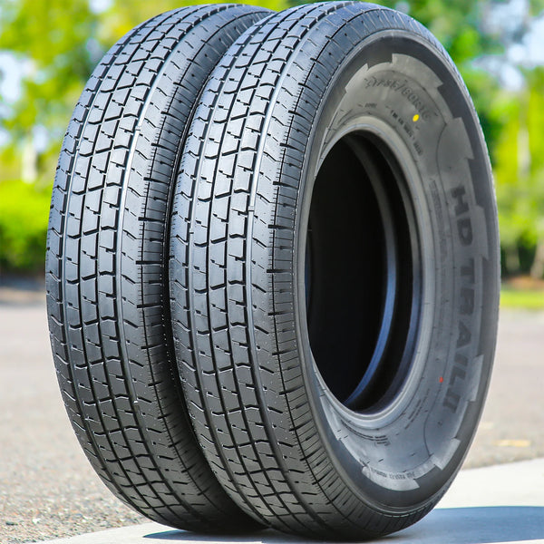 Suntek HD Trail 2 Semi Steel ST225/75R15 Load E Trailer Tires — Set of 2