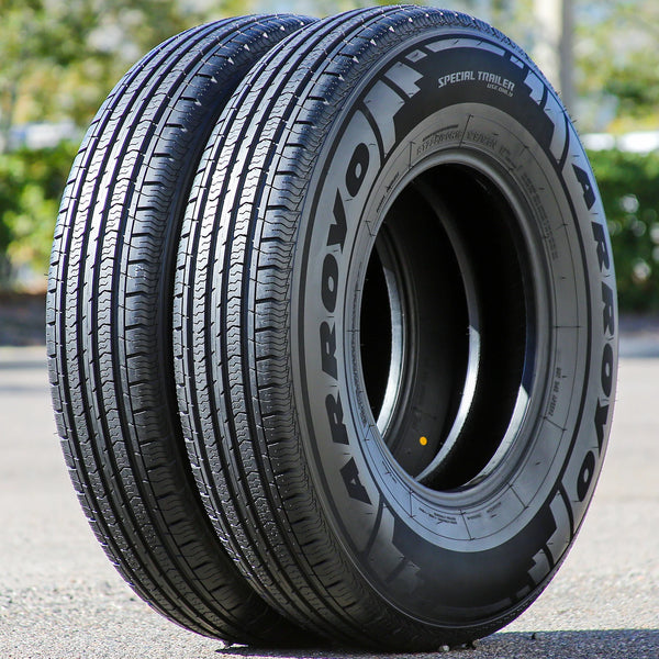 Arroyo Special Trailer Semi Steel ST225/90R16 Load F Trailer Tires — Set of 2