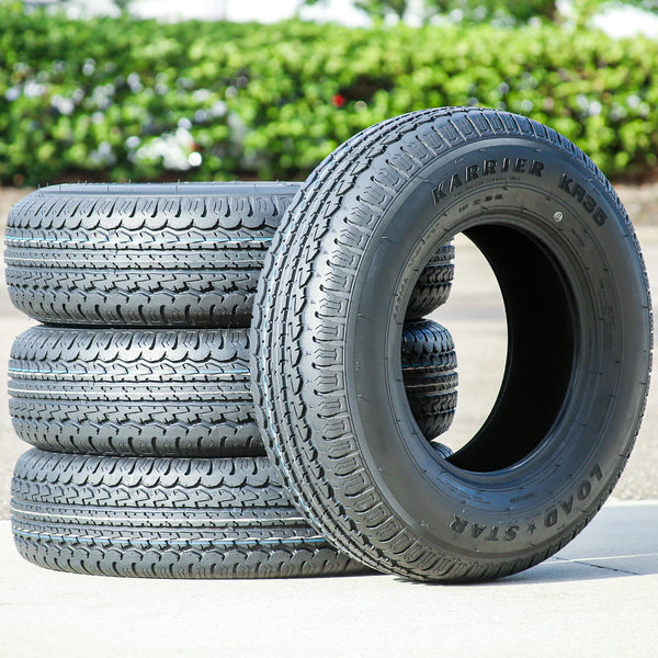 Loadstar Karrier KR35 ST185/80R13 Load D Trailer Tires — Set of 4