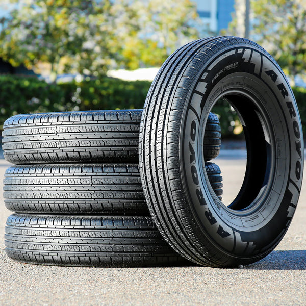 Arroyo Special Trailer Semi Steel ST225/90R16 Load F Trailer Tires — Set of 4