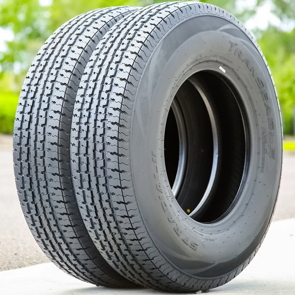 Transeagle ST Radial II Steel Belted ST145/80R12 Load E Trailer Tires — Set of 2