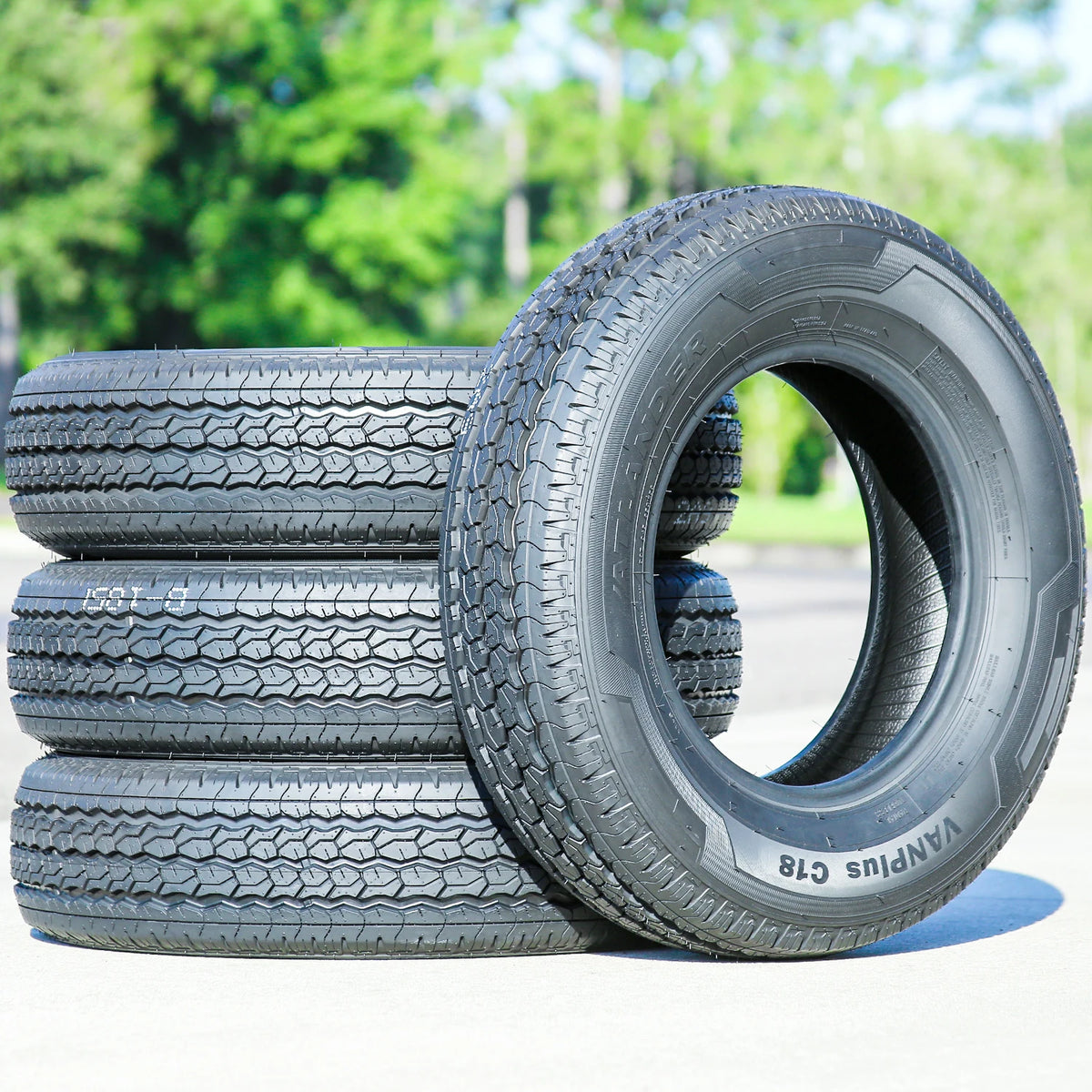 Atlander VANPlus C18 225/70R15 112/110R Load D All-Season Commercial Tires — Set of 4